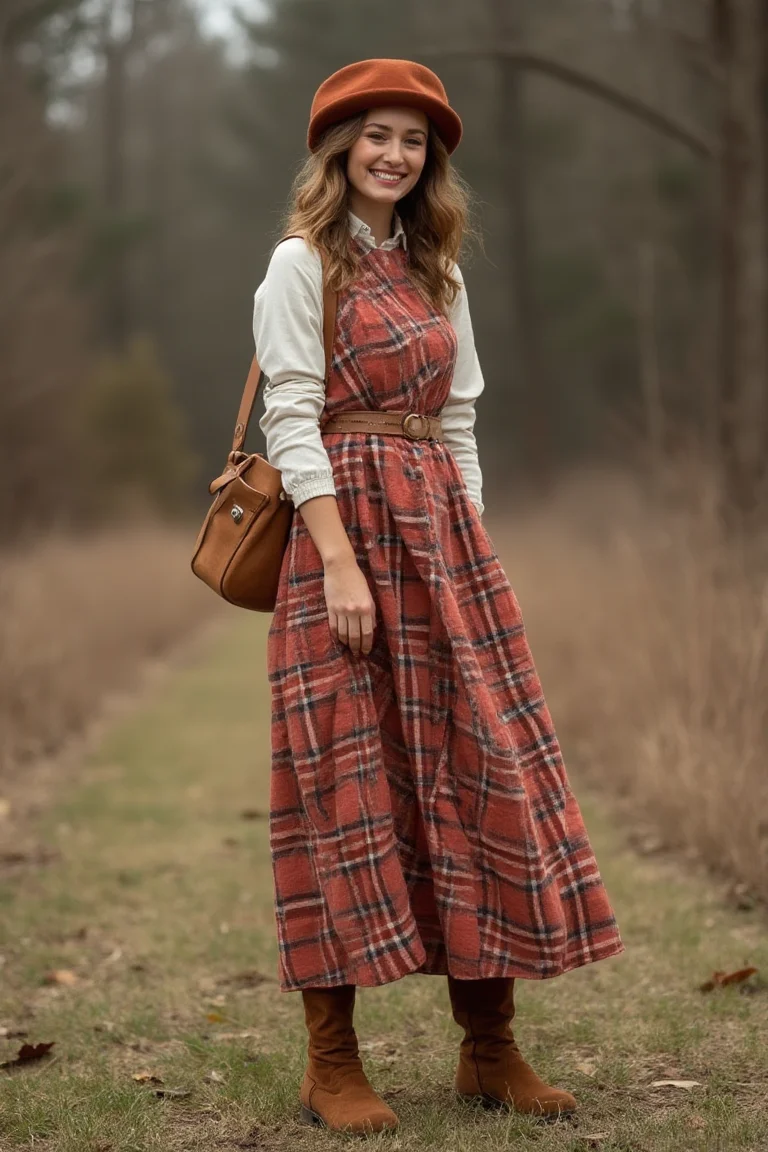 Rustic Plaids Warm Seasonal Outfit