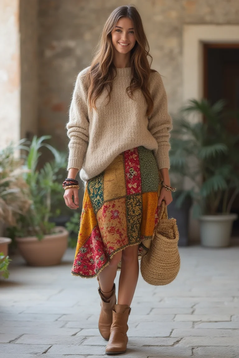 Rustic Shades Mini Skirt Seasonal Outfit