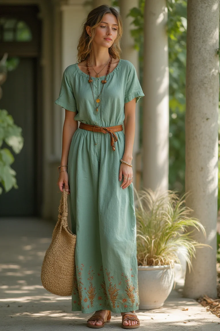 Sage Elegance Summer Church Outfit