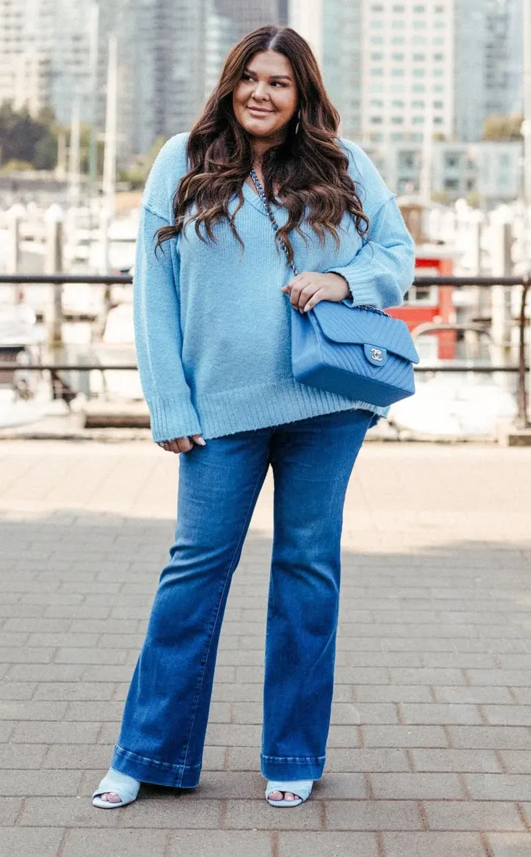 Serene Blues Plus Size Fall Outfit Inspiration
