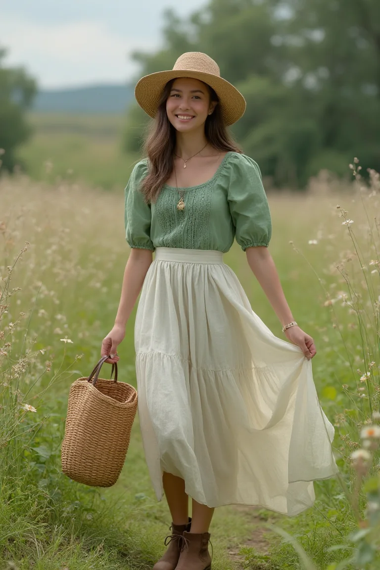 Serene Sage Flow and Freedom Summer Outfit