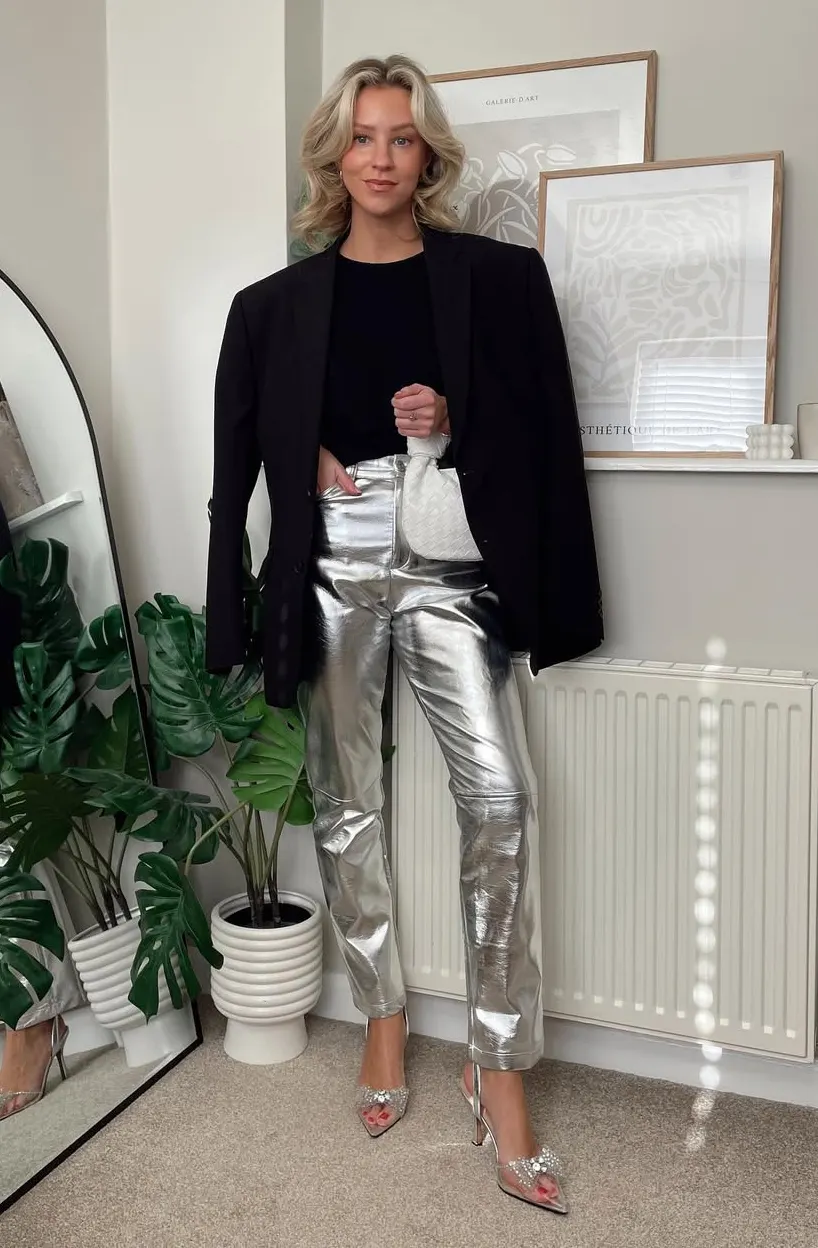 Silver Statement A Modern Dinner Night Look