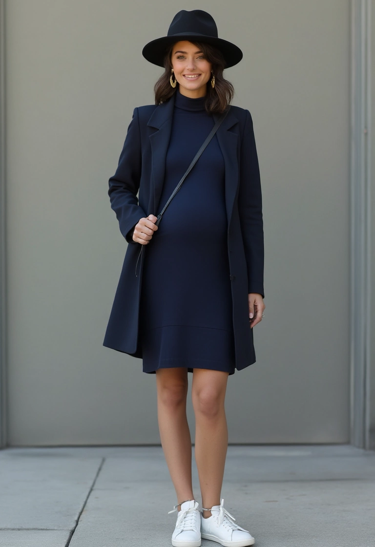 Sophisticated Navy for the Modern Expecting Traveler