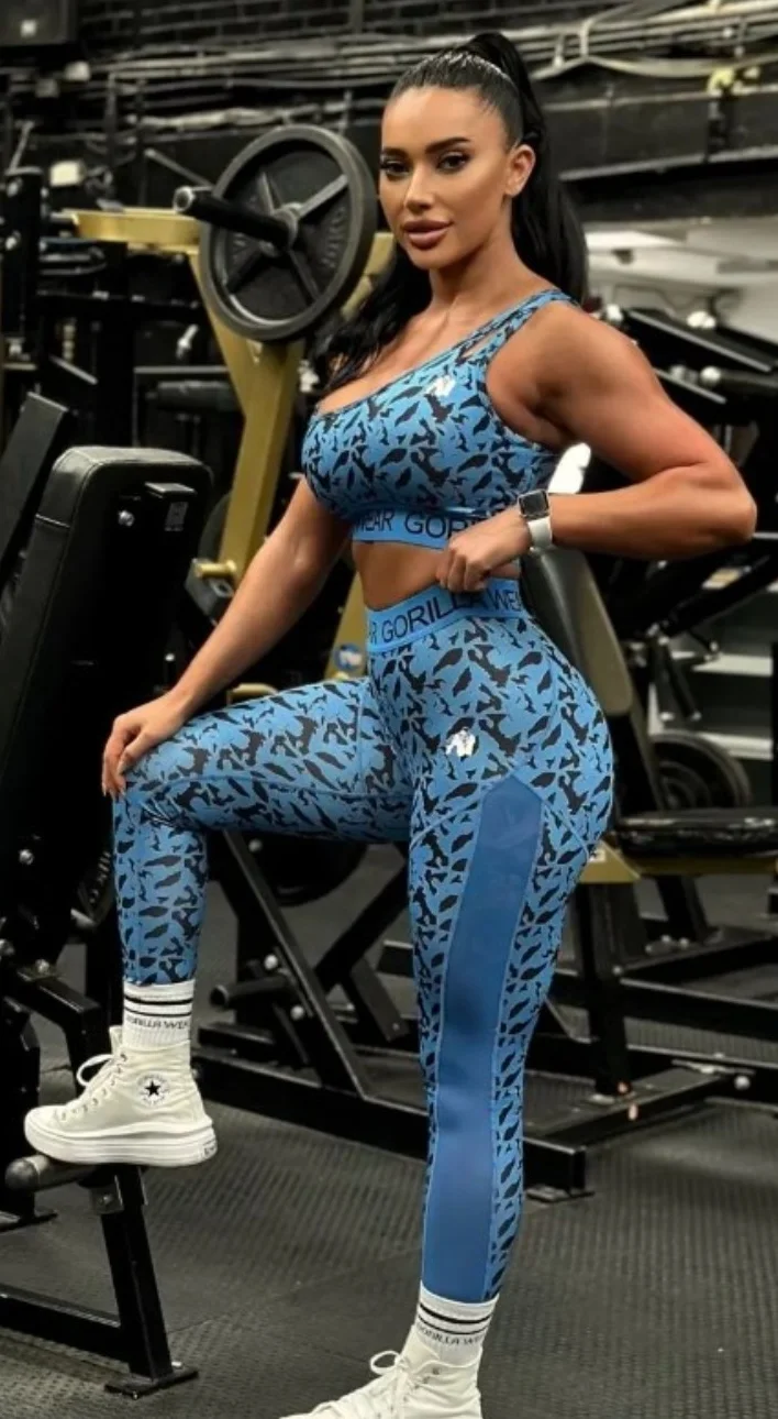 Sporty Blue Camo Summer Gym Ready