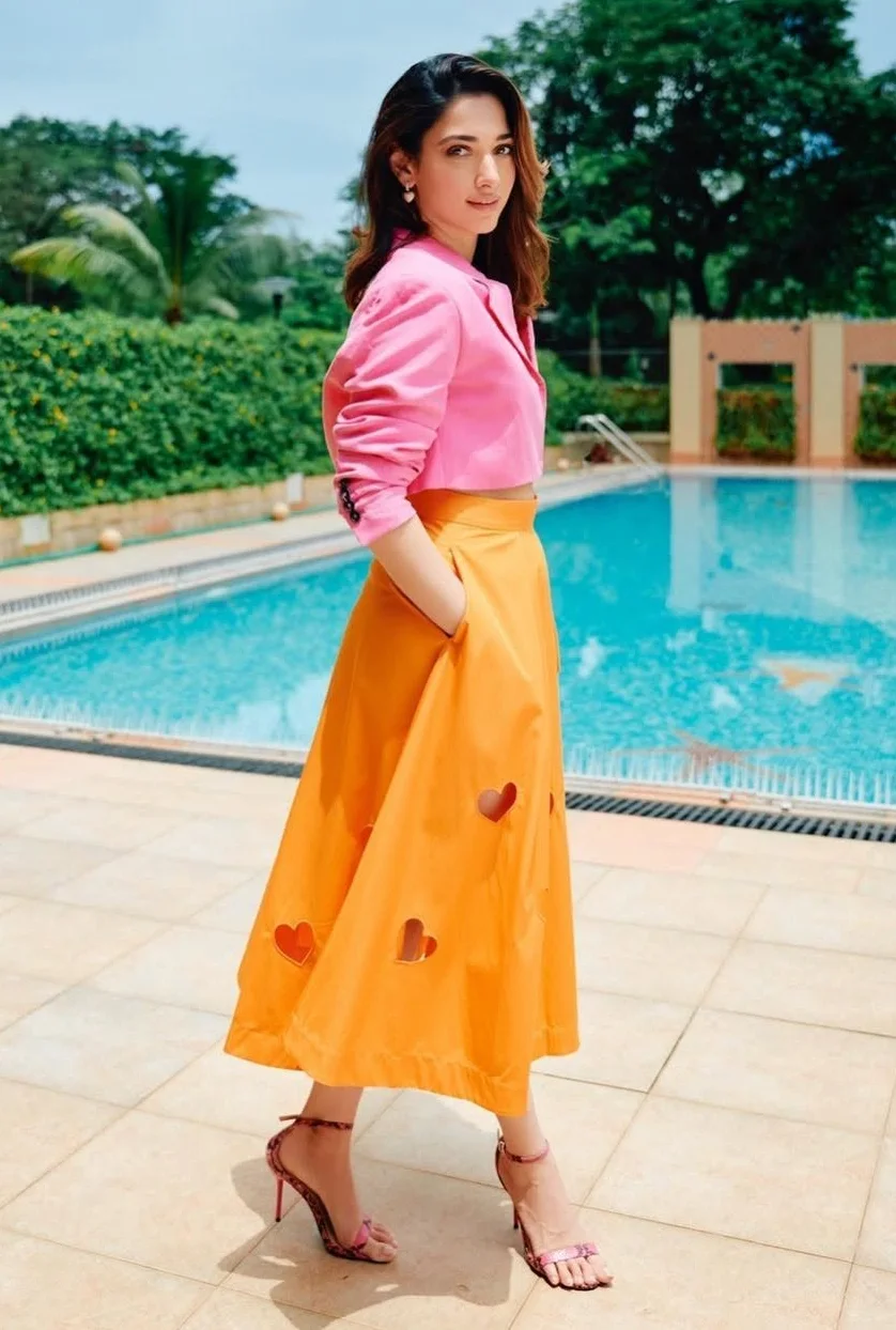 Vibrant Color Harmony Summer Maxi Skirt