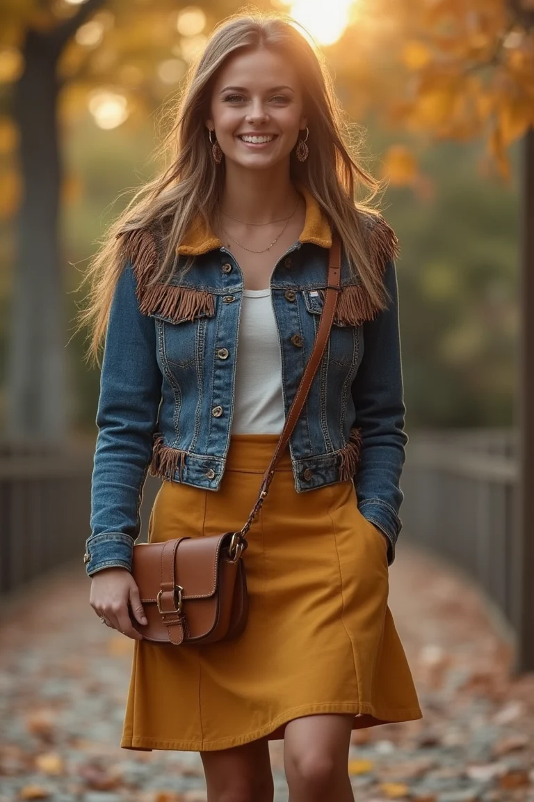 Warm Layers Vibrant Fall Outfit Blend