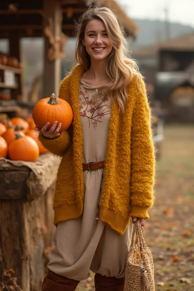 Warm Textures Pumpkin Patch Seasonal Outfits