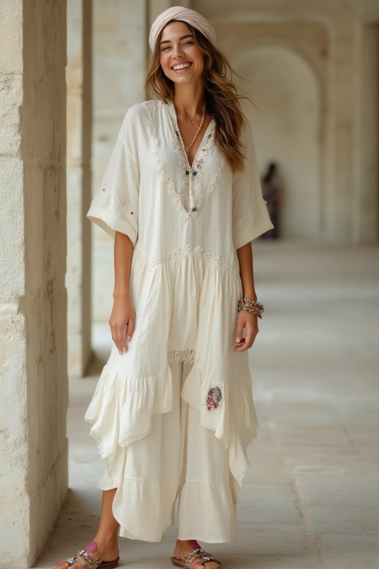 White Boho Free-Spirited Summer Ensembles for Women