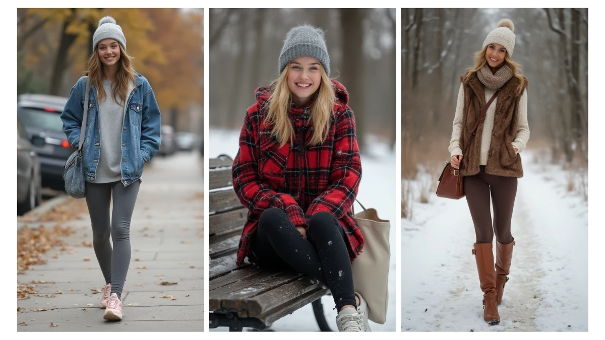 Winter Leggings Outfits For Women