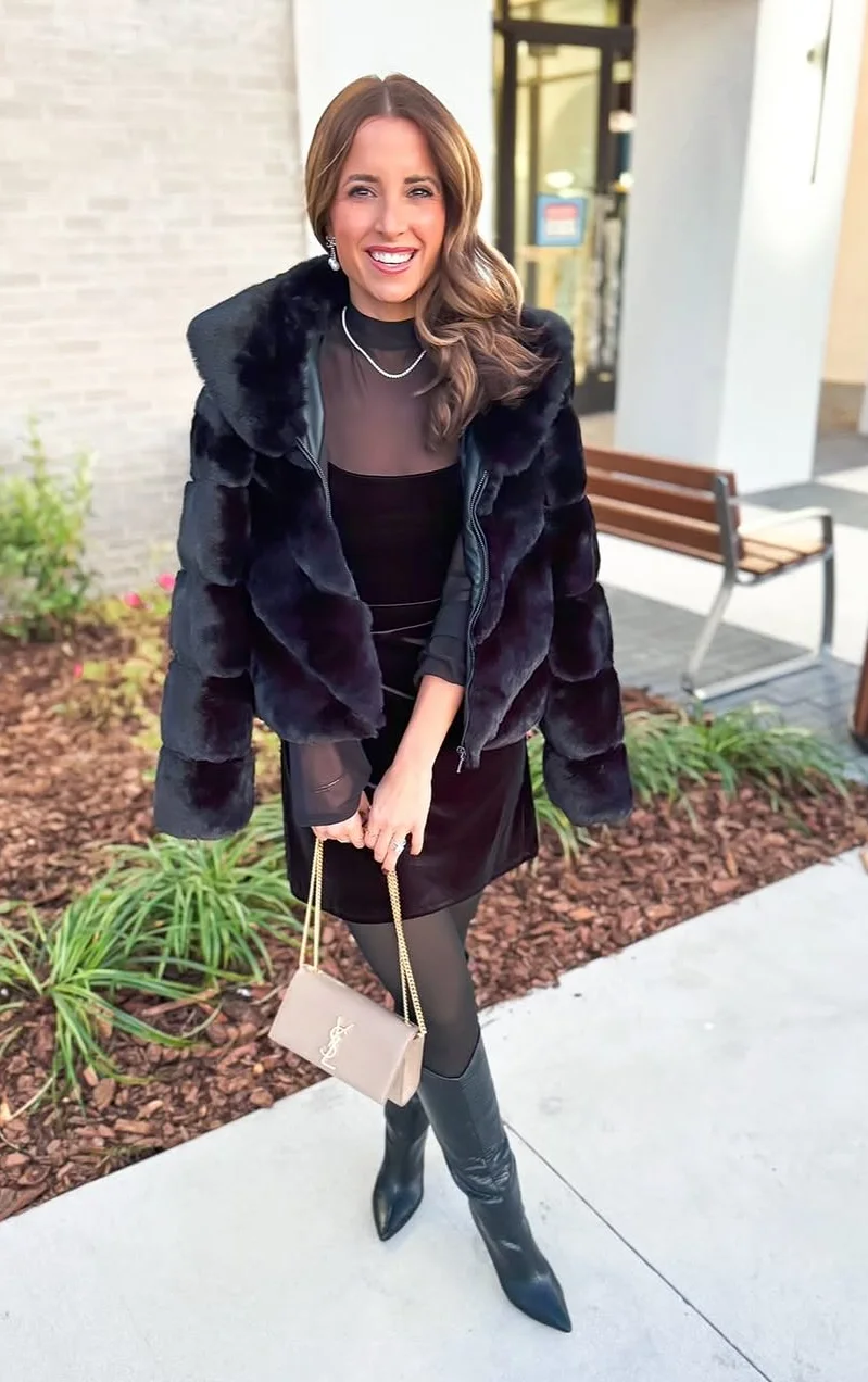 A Study in Contrast Winter Party Outfit