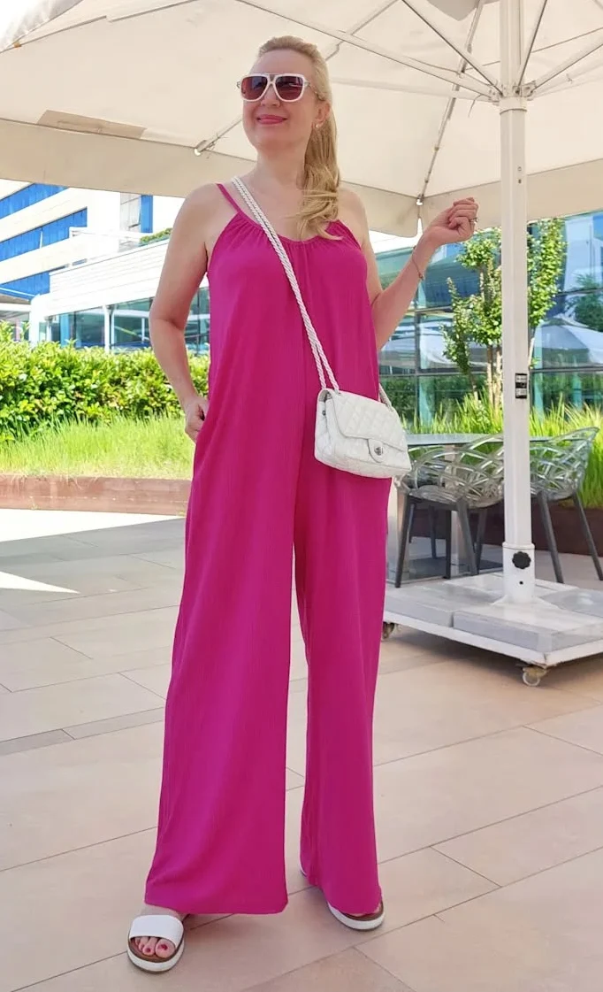 Bold Pink Confidence A Summer Jumpsuit Vibe