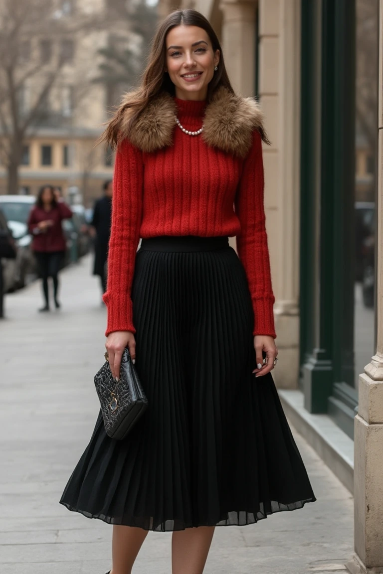 Bold Red Warmth Seasonal Outfit Passion