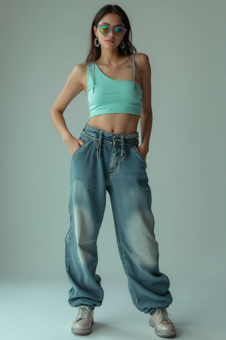 Bold Teal Modern Edge Seasonal Outfit