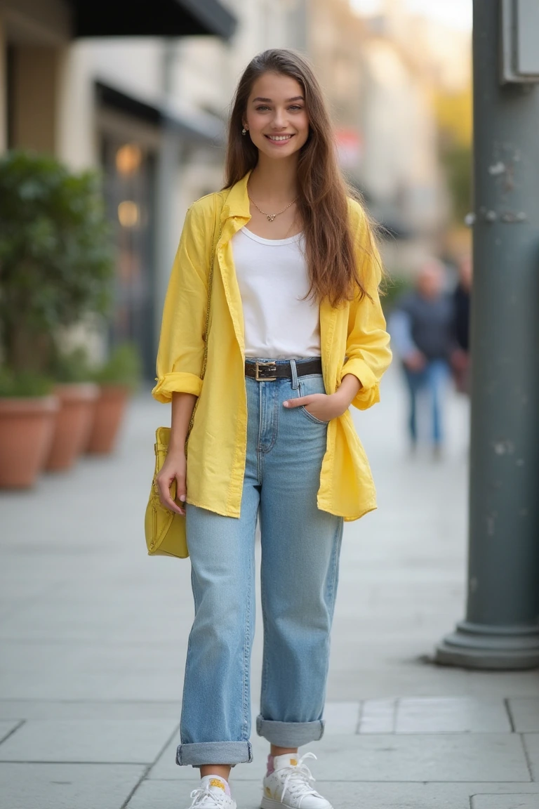 Bright Yellow Style Classy Teen Casual Outfits