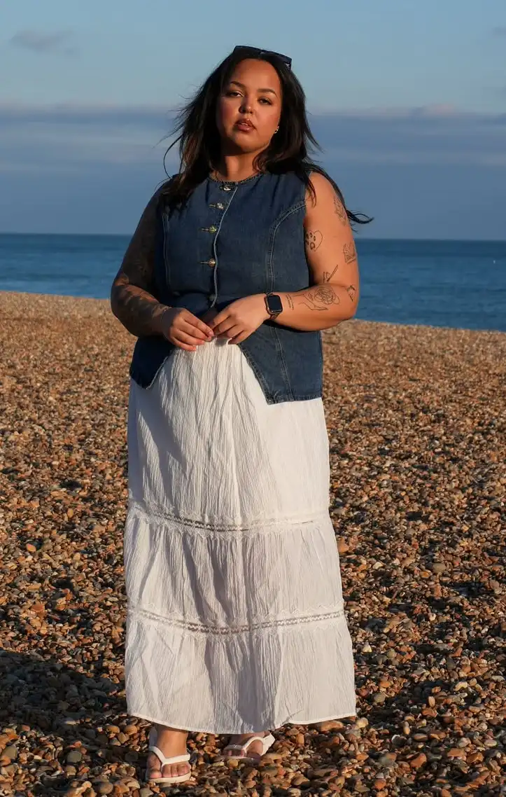 Coastal Elegance Plus Size Summer Vacation Outfits