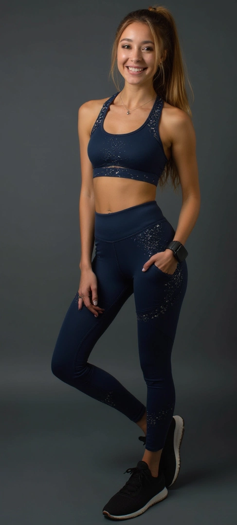 Cosmic Navy Sparkle Ultimate Summer Gym Outfit
