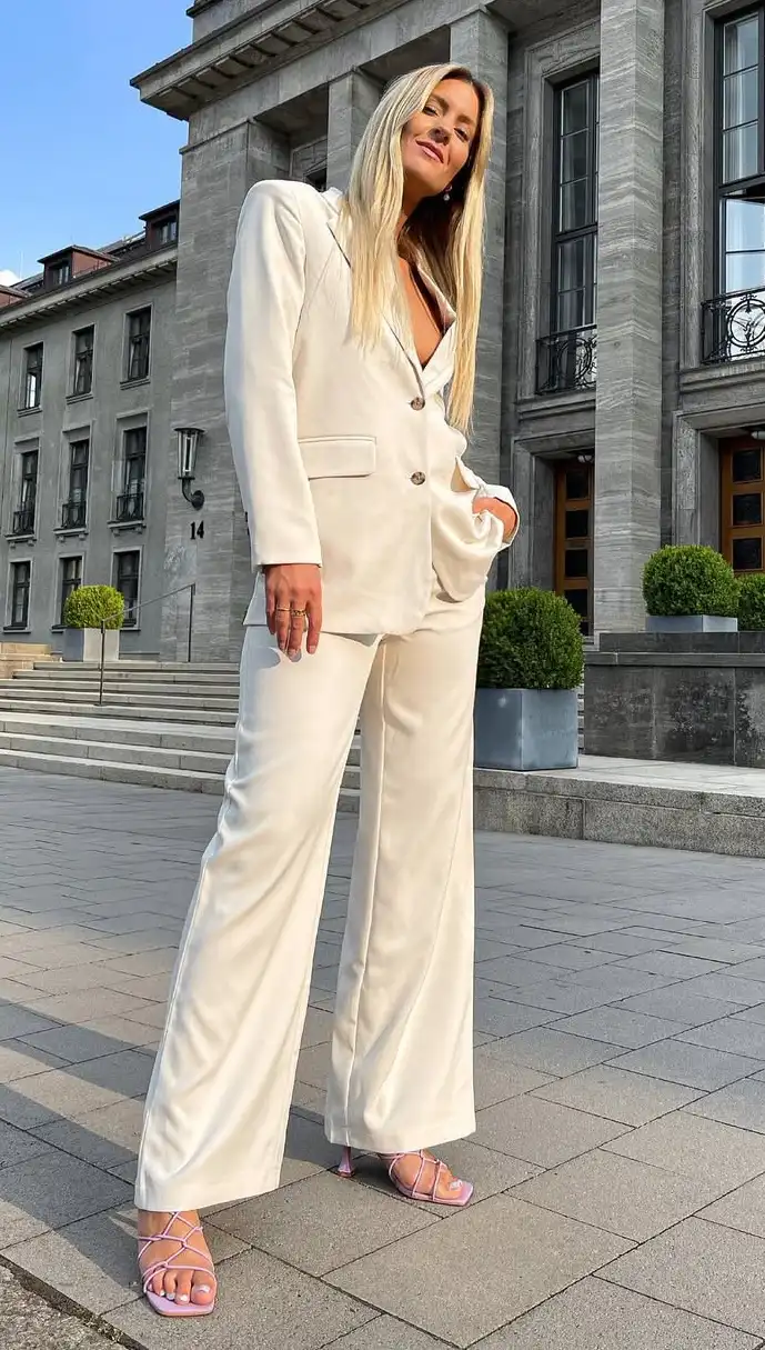 Creamy Beige Commanding Office Outfit