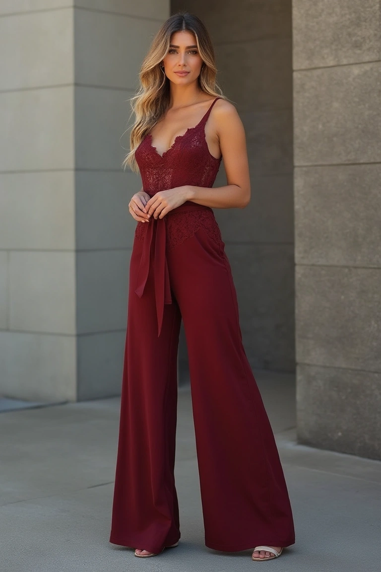 Deep Burgundy Romance A Timeless Seasonal Outfit