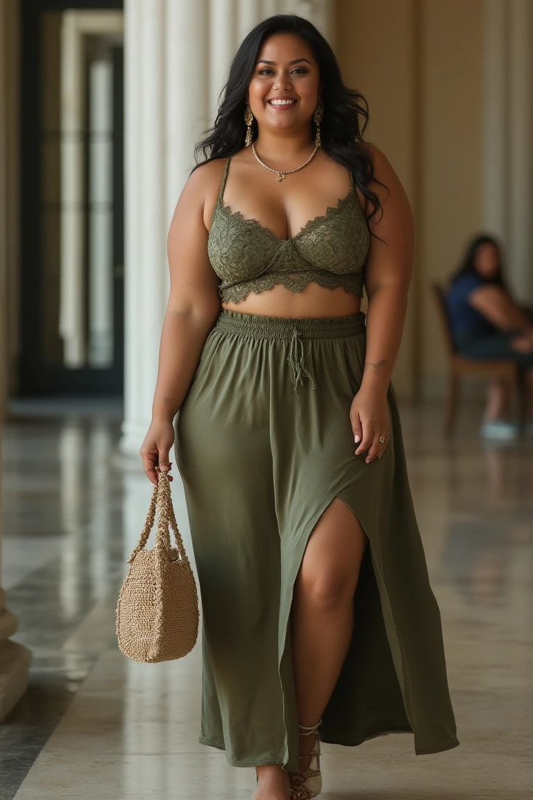 Earthy Tones Plus Size Summer Vacation Outfits