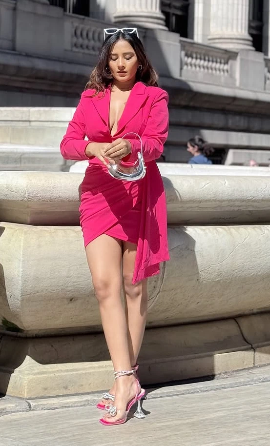 Fuchsia Flair Bold Winter Party Ensemble