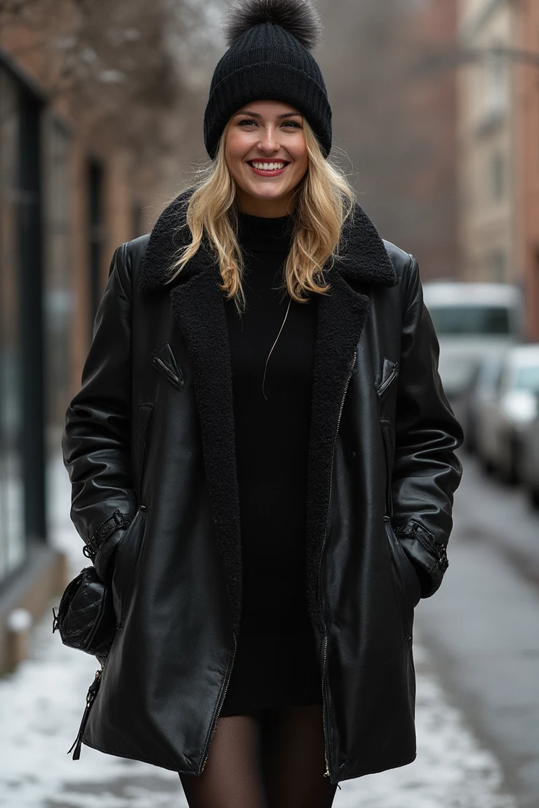 Monochrome Cozy Edge Winter Brunch Looks