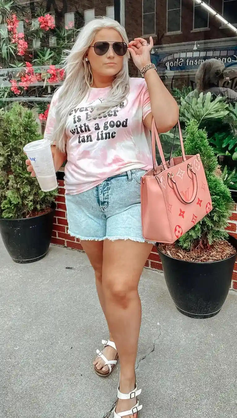 Pastel Hues Plus Size Summer Vacation Outfits