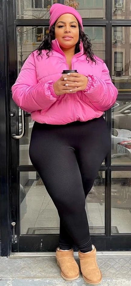 Pink & Puffer Embracing Style with Confidence