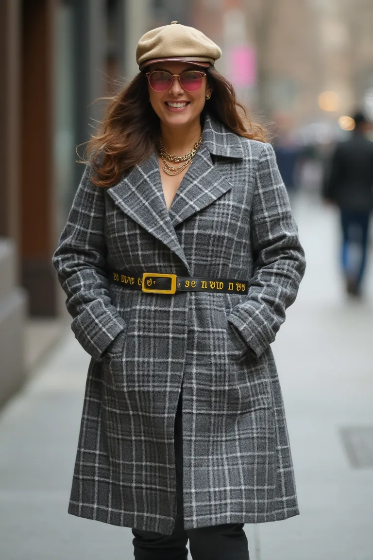 Plaid Perfection Winter Outfits for Curvy Women