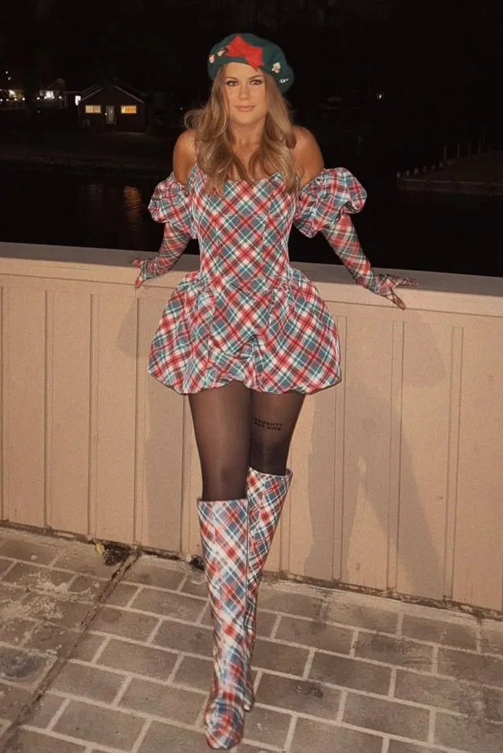 Playful Plaid Ensemble Holiday Party Playfulness
