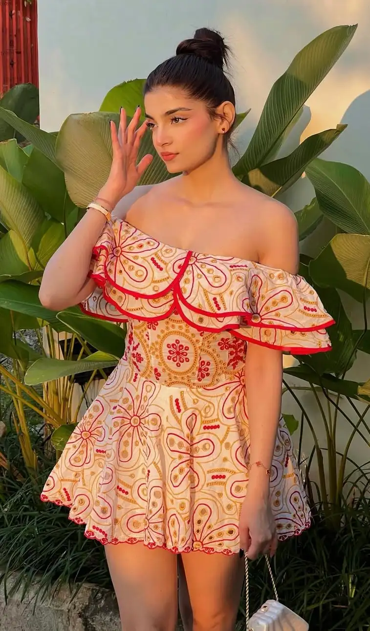 Radiant Red Floral A Summer Dress Delight