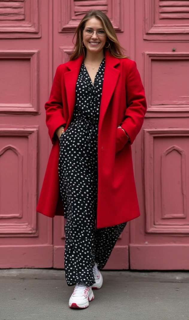 Radiant Reds Winter Outfits for Curvy Women
