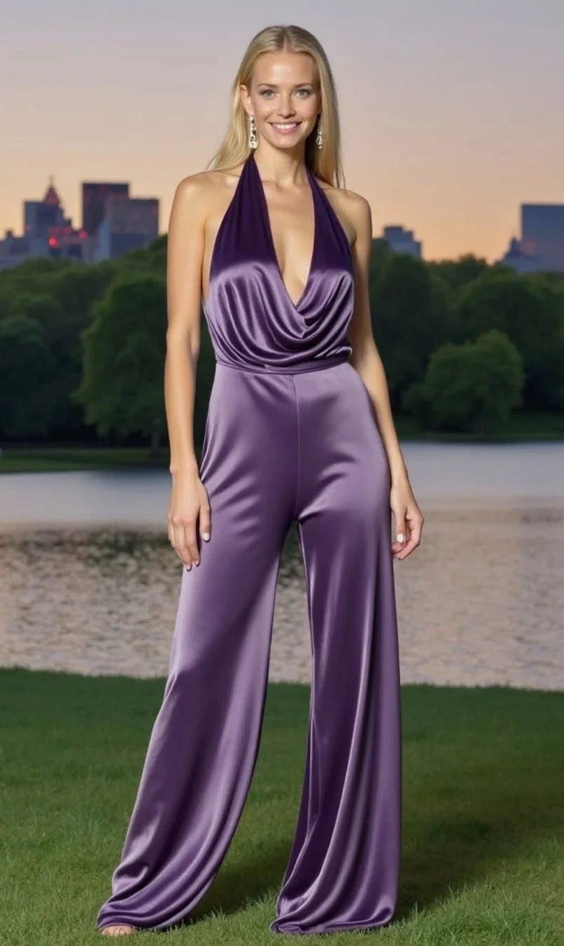 Rich Purple Glamour A Jumpsuit for Every Occasion