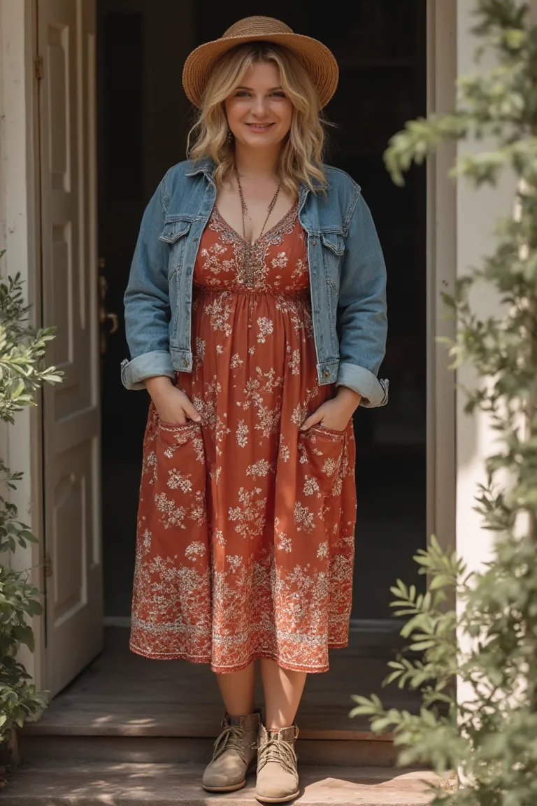Rustic Charm Plus Size Summer Vacation Outfits