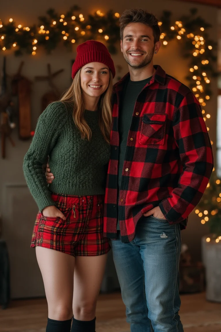 Rustic Plaid Seasonal Christmas Outfits