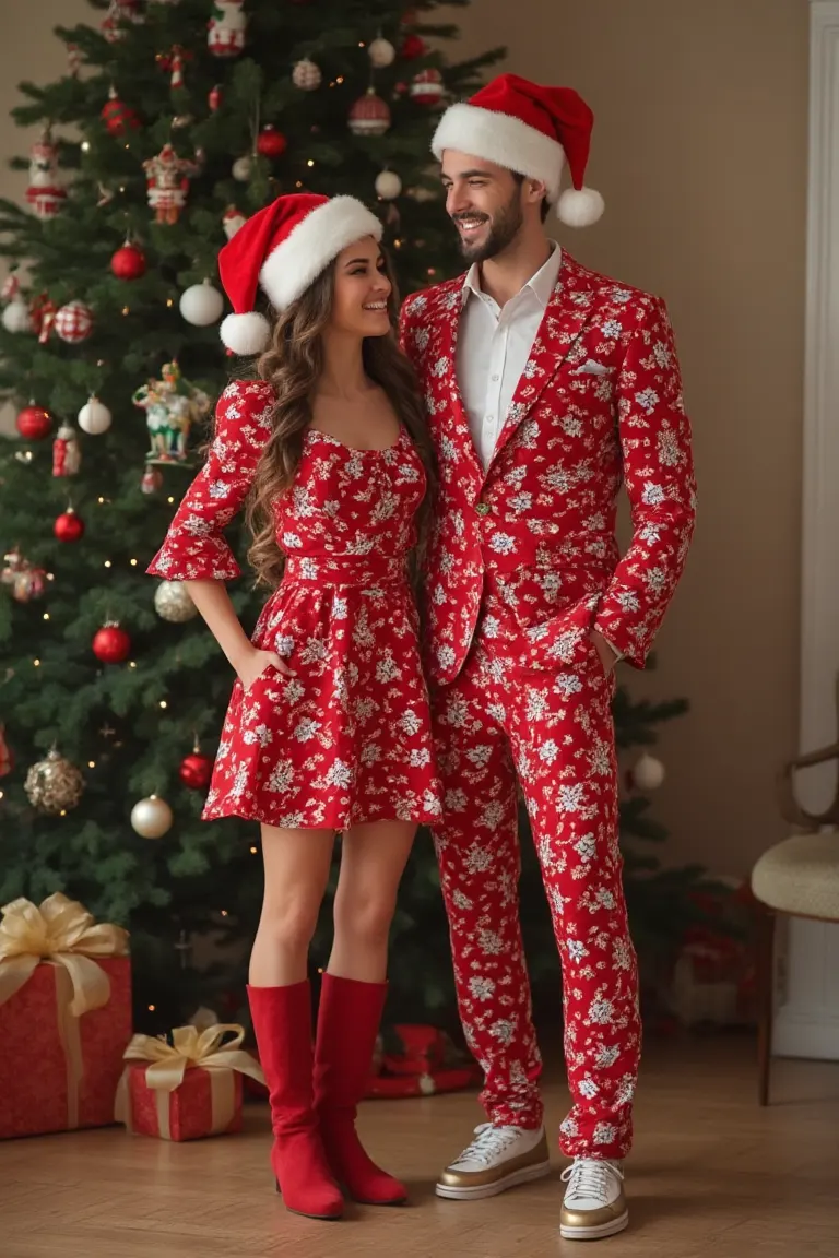 Shimmering Frost Seasonal Christmas Outfits