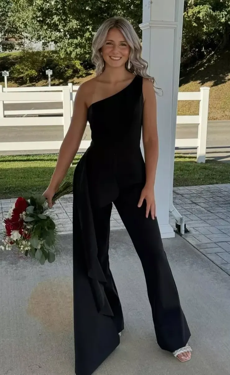 Sleek Black Sophistication A Jumpsuit for All Seasons