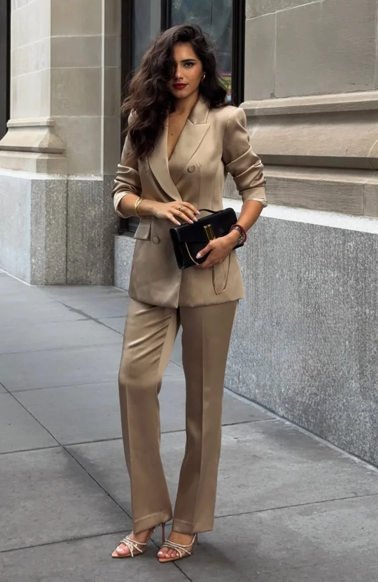 Taupe Timeless Executive Office Outfit