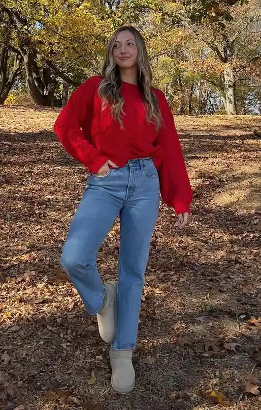Vibrant Hues Fall Sweater Outfit Inspiration