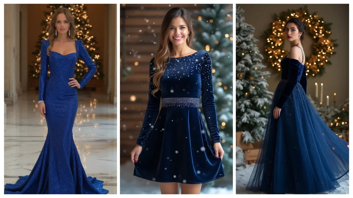 Blue Christmas Outfit Ideas