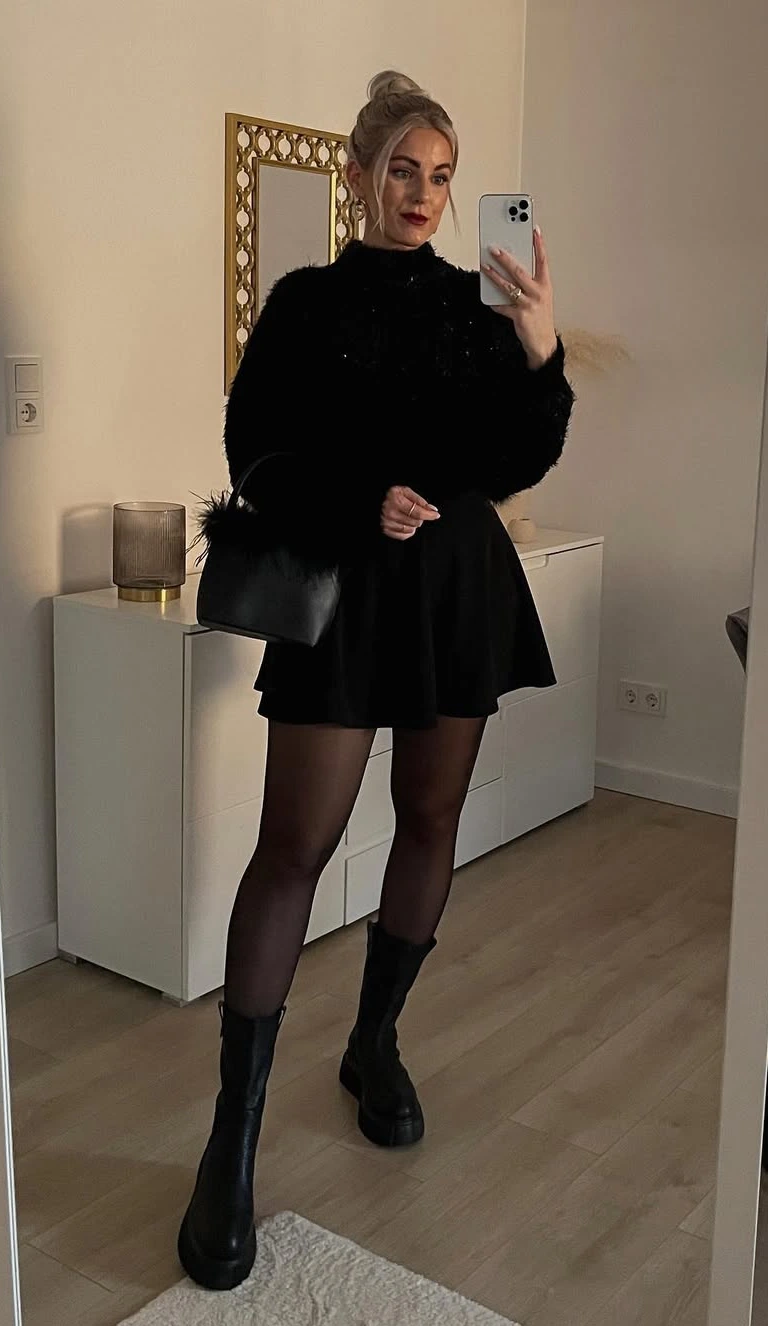 Cozy Black Allure Transforming Seasonal Outfits