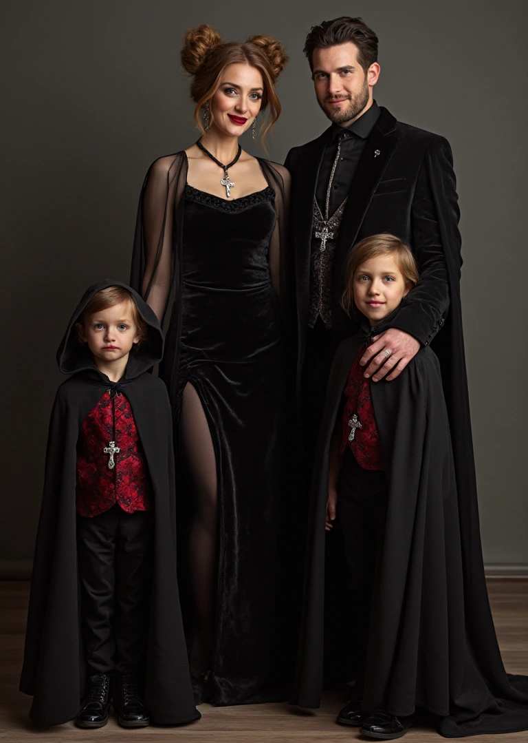 Darkly Elegant Halloween Family