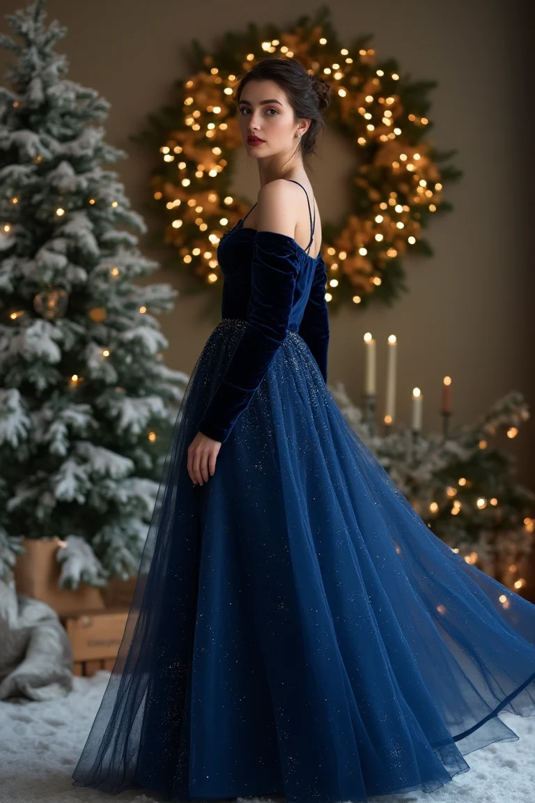 Midnight Blue Magic Seasonal Christmas Outfit