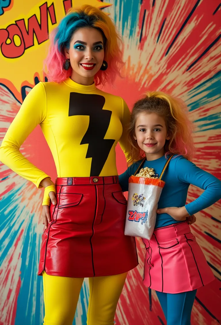 Mother-Daughter Comic Book Look