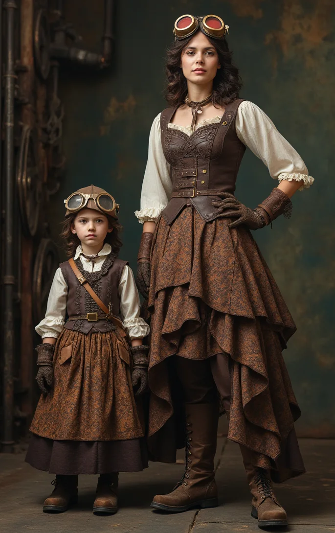 Mother-Daughter Steampunk Ensemble