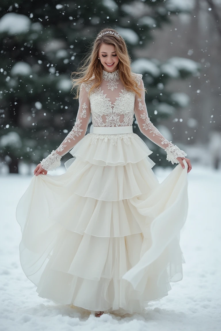 Romantic Radiance White Christmas Seasonal Outfits