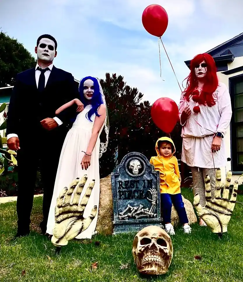 The Haunted Hues of a Halloween Family