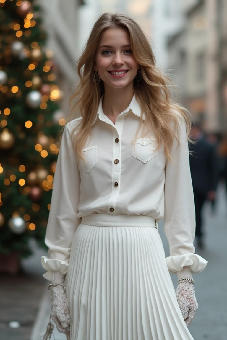 Timeless Tailoring White Christmas Seasonal Outfits
